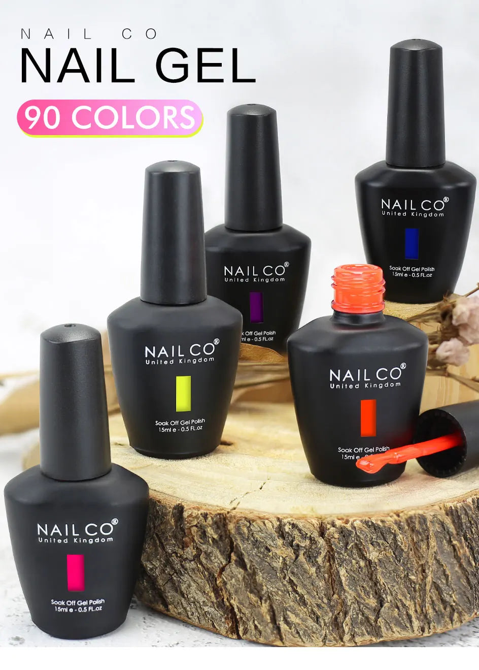 NAILCO 15ml Translucent Color Gel Nail Polish Vernis Semi Permanent UV LED Gel Polish For Nail Art Gel Manicure TOP BASE Varnish