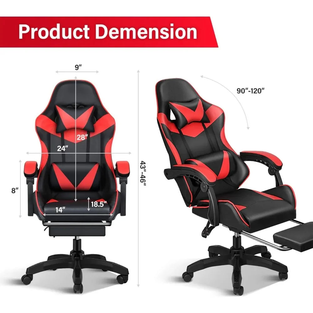 Gaming Chair Office Chairs Backrest and Seat Height Adjustable Swivel Recliner Racing Office Computer Ergonomic Video Game Chair