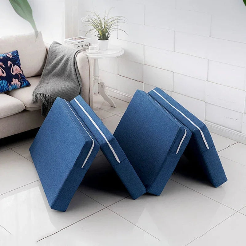 Memory Foam Folding Mattress Simple Mat Tatami Yoga Pad Foldable Sponge Mattresses for Office Lunch Break Single Bed Furniture