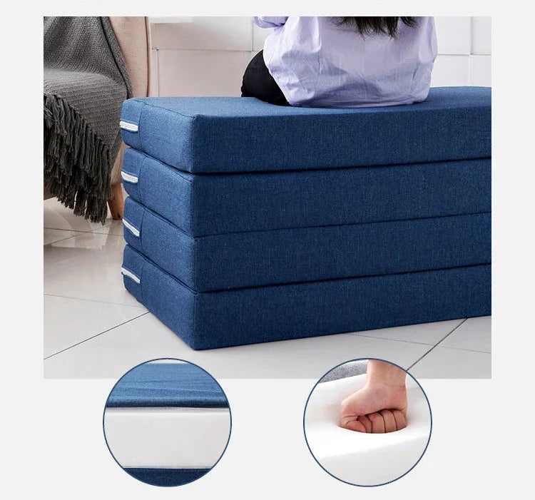 Foldable Sponge Mattresses Office Lunch Break Single Bed Furniture Simple Mat Tatami Yoga Pad Memory Foam Folding Mattress