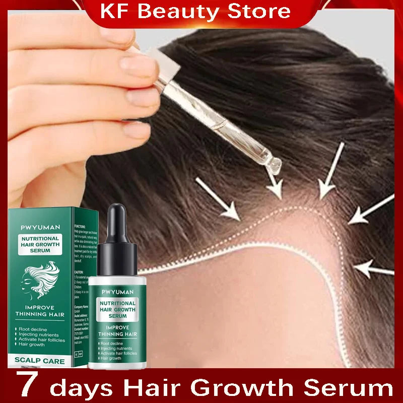 7 Days Ginger Hair Growth Serum Fast Promote Hair Regrowth Products Anti Hair Loss Repair Scalp Baldness Nourish Hair Root Care