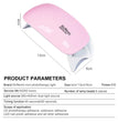 6W Mini Nail Dryer Machine Portable 6 LED UV Manicure Lamp Home Use Nail Lamp For Drying Polish Varnish With USB Cable