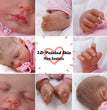 Two Style 20 Inch Lifelike Already Painted Reborn Dolls LouLou 3D Skin Realistic Baby Newborn Dolls Toy Figure Christmas Gift