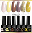 LILYCUTE 6Pcs/Set Gel Nail Polish Popular Colors In Autumn Semi Permanent Soak Off UV LED Nail Art Gels Nail Gel Polish