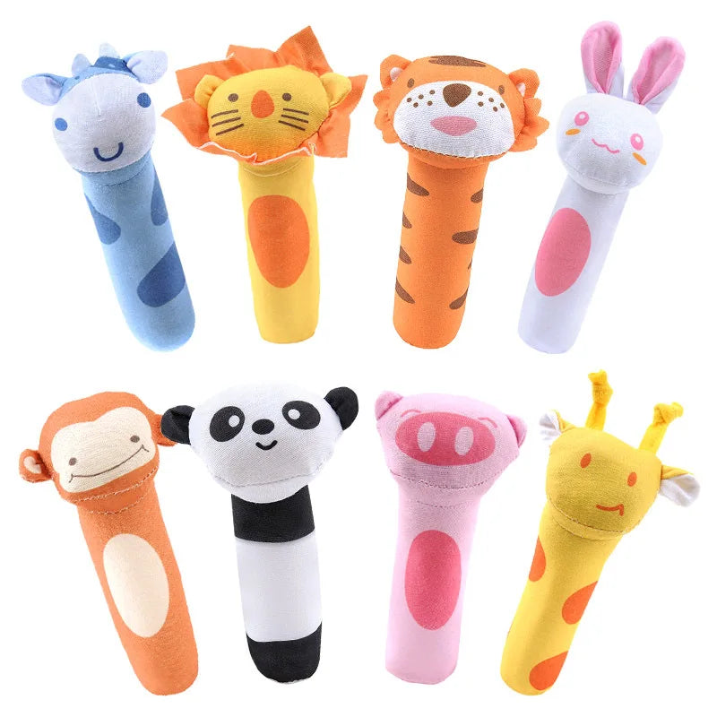 Baby Plush Rattle Cartoon Animals Crib Mobile Bed Bell Toys 0-12 Months Infant Toddler Early Educational Toy for Newborn  Gifts