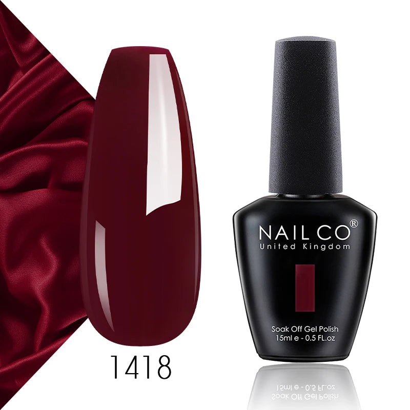 NAILCO 15ml Translucent Color Gel Nail Polish Vernis Semi Permanent UV LED Gel Polish For Nail Art Gel Manicure TOP BASE Varnish