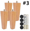 4Pcs 6/10/15cm Solid Wood Furniture Feets Sofa Cabinets Legs Square Bed Table Chair Replacement Feet Home Furniture Accessories