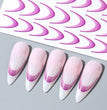 6pcs French Manicure Sticker Gradient Stripe Lines Sliders For Nails Ombre Designs Self-Adhesive Nail Art Decals DIY Decoration