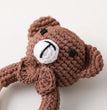 1PC Crochet Animal Bear Rattle Toy Soother Bracelet Wooden Teether Ring Baby Product Mobile Pram Crib Wooden Toys Newborn Gifts