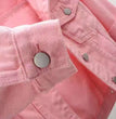 Women Denim Jacket Spring Autumn Short Coat Pink Jean Jackets Casual Tops Purple Yellow Purple Blue Loose Tops Lady Outerwear