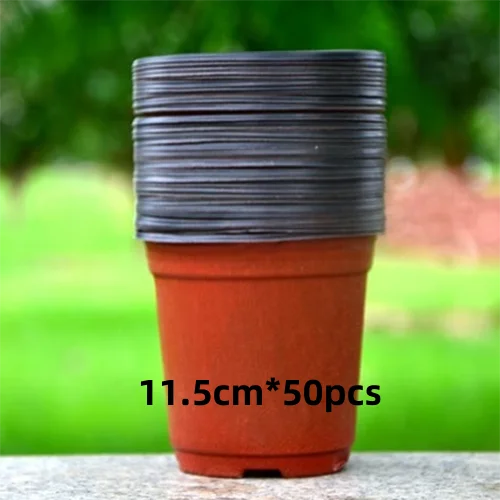 Thin section Flowerpot Plastic Grow Box Fall Resistant Tray For Home Garden Plants Nursery Cup Transplant Flower Plant Pots D4