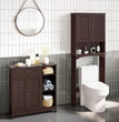 Bathroom Floor Cabinet, Kitchen Freestanding Storage Organizer, Large Side Cabinet with Doors, Drawer & Adjustable