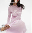 Hirsionsan Spring Autumn O-Neck Elastic Knit Long Dresses Women 2024 Elegant Chic Soft Lady Hollowing Sweater Dresses Femme New