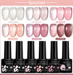 LILYCUTE 6Pcs/Set Gel Nail Polish Popular Colors In Autumn Semi Permanent Soak Off UV LED Nail Art Gels Nail Gel Polish