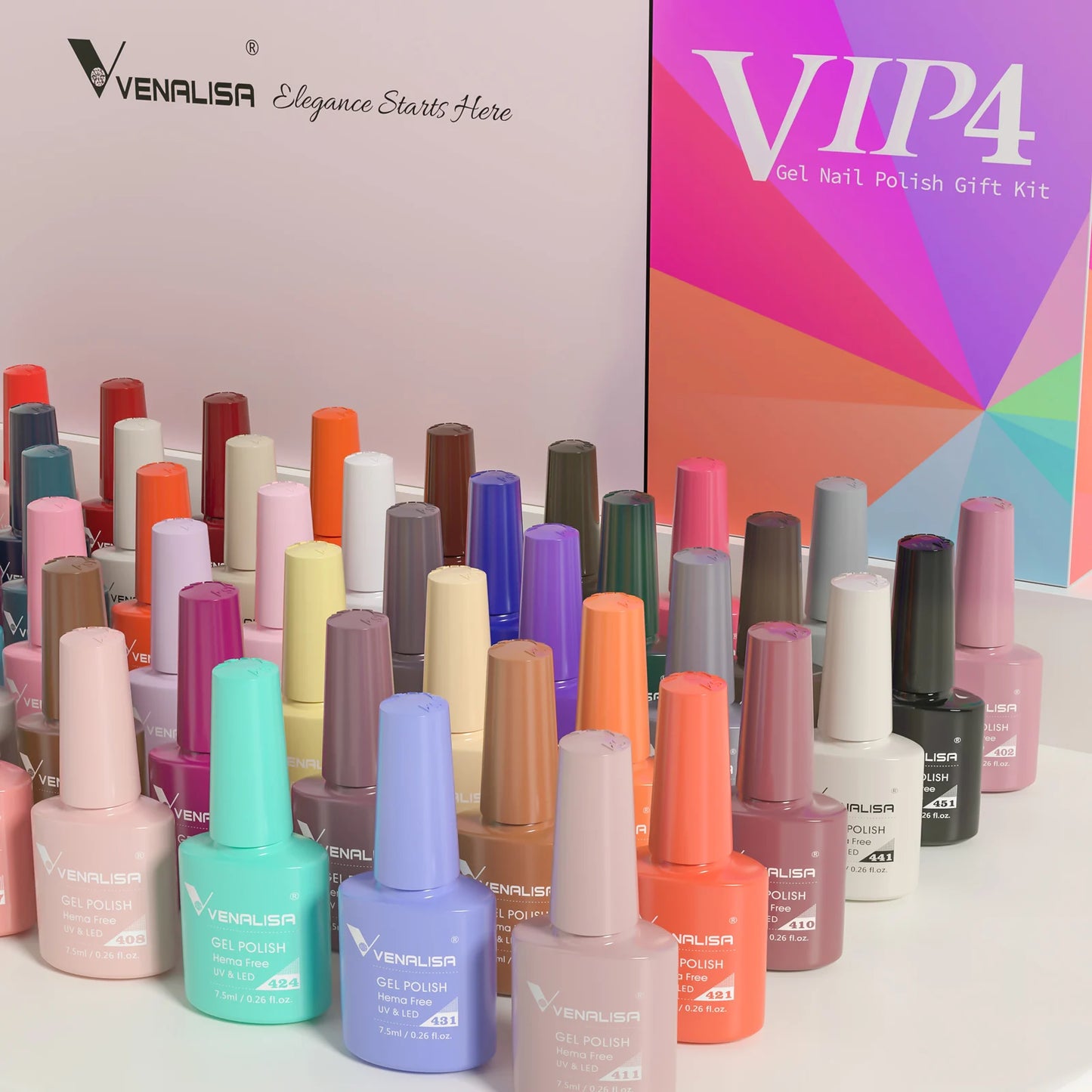 Venalisa Nail Gel Polish 7.5ml HEMA FREE Soak Off UV LED Gel Varnish Full Coverage Super Texture Gorgeous Nail Manicure