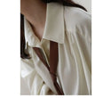 2025 Spring Minimalist Long Sleeve Button Up Shirt Women Korean Style Solid Tie Oversize Shirts Blouse Loose Clothes Autumn Tops