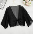 Zik Hekiy Women Chiffon Shawl Short Section Small Shawl Sunscreen Clothing Female Summer Cardigan Small Jacket Thin Section Top