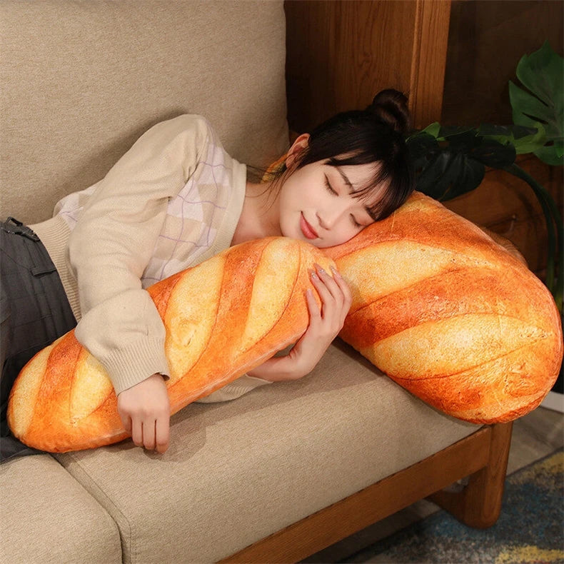 French Bread Pillow Plush Stuffed Printing Images Food Plushie Peluche Party Prop Decor Sleeping Companion Kits Gift Room Decor