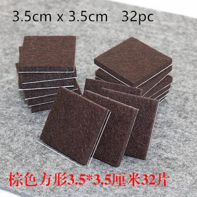 18-128 pcs Felt Chair Leg Pads 5mm Thick  Floor Scratch Protector Mat Mute Non-slip Self Adhesive DIY Furniture Accessories