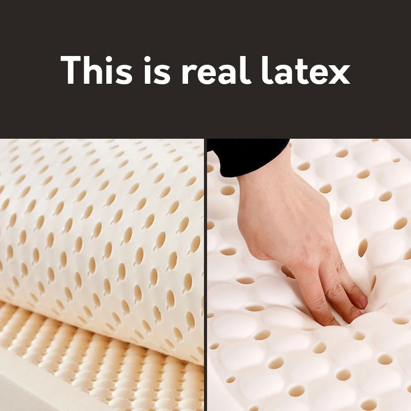 100% Thailand natural latex mattress imported natural rubber pure mattress 1.8m bed 1.5m thickened home dormitory cushion mat