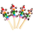 Colorful Rainbow Hand Held Bell Stick Wooden Percussion Musical Toy for Adult KTV Party Game Gift