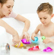 1/6PCS Baby Cute Animals Bath Toy Swimming Water Play LED Light Up Toy Set Float Induction Luminous Dinosaur for Kids Funny Gift