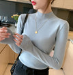 Turtleneck Sweater Women Fashion New Stretch Tops Women Knitted Pullovers Long Sleeve Bottoming Knitted Sweater