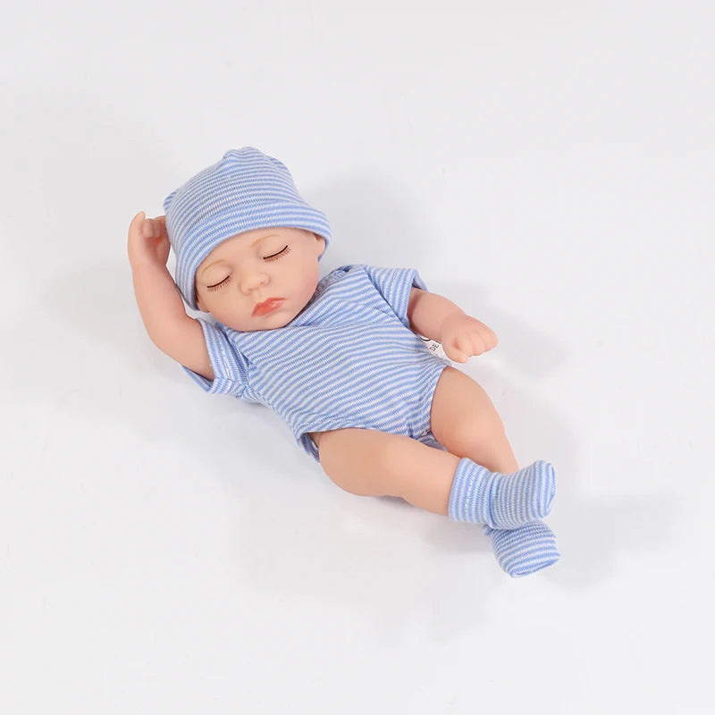 New Silicone Reborn Dolls 20cm Baby Reborn Toys Waterproof Vinyl Bebe Doll Cute Mini Reborn Baby Doll For Girls Birthday Gift