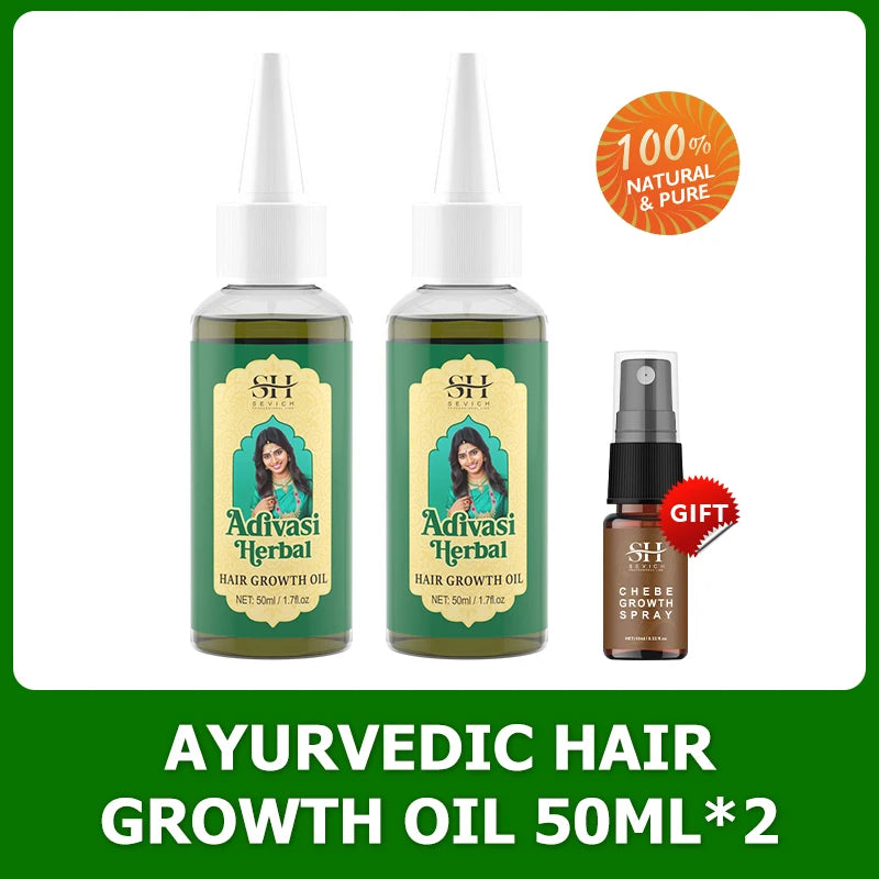 Ayurvedic Hair Growth Oil India Adivasi Organic Hair Growth Serum Anti Hair Loss Fast Regrowth Thicken Oils Hair Growth Products