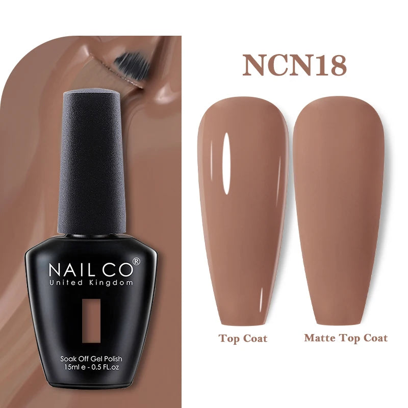 NAILCO 15ml Autumn Brown Colors Series Gel Varnish Coffee Gel Nail Polish Winter Reddish Gellak Design Lacquer Nail Art Manicure