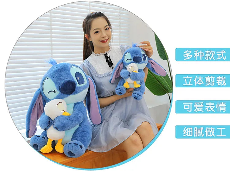 Disney Plush Doll Stitch Lilo Doll Cute Duck Stitch Plush Stuffed Toy Christmas Children's Birthday Gift Kawaii Decoration Toys