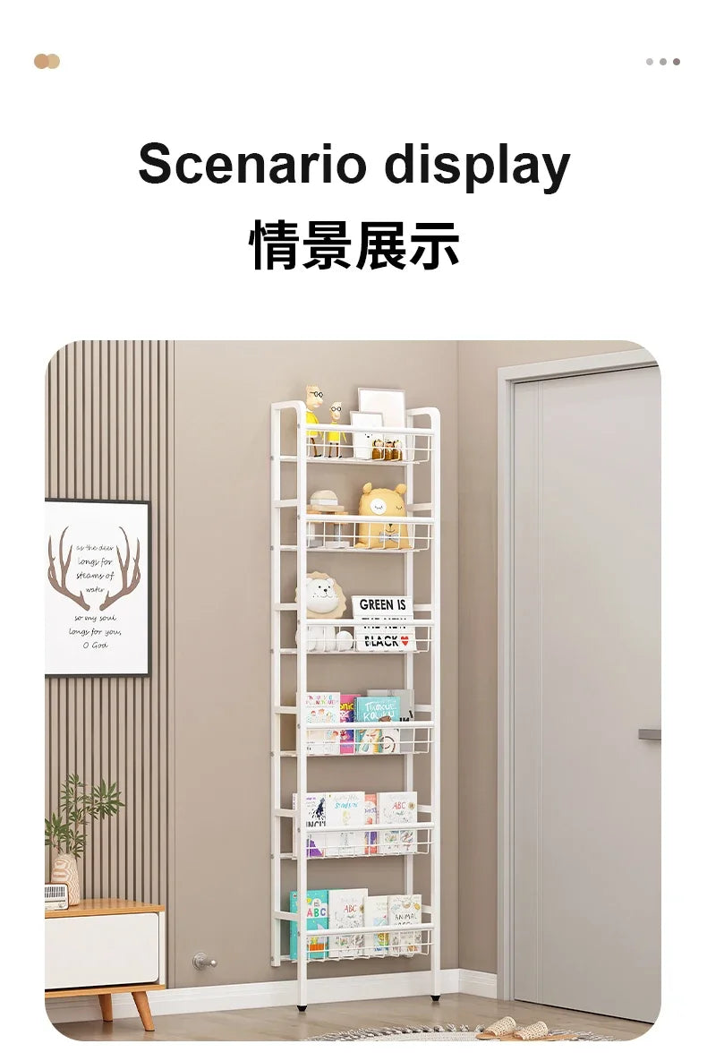 Over The Door Storage Rack Multi Layer Bathroom Load bearing Wall Hanging Shelf Kitchen Condiment Cabinet Door Rear