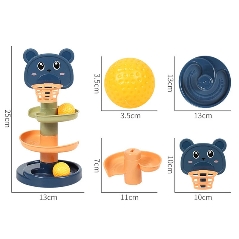 Montessori Baby Toy Children Montessori Educational Toys For Babies Rolling Ball Stacking Track Baby Education Toys Children