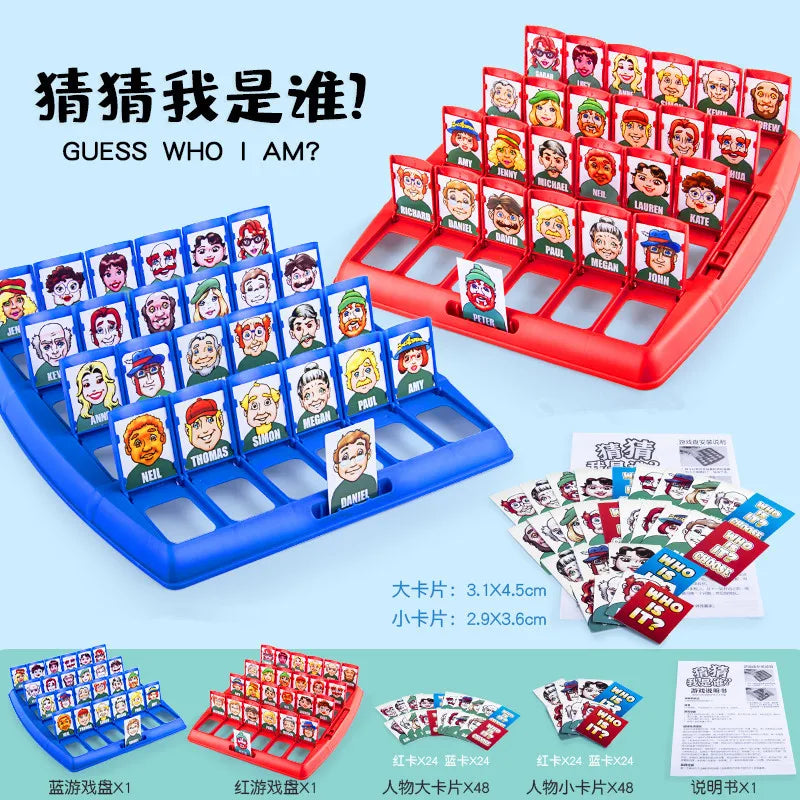 Guess Who Game Family Interation Card Toy Board Guessing Memory Training Parent Child Leisure Time Party Indoor Games Gift