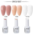 Arte Clavo 3pcs/Set Jelly Gel Polish Nude Pink Gel Nail Polish Translucent Semi Permanent All For Manicure Nail Art