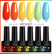 LILYCUTE 6Pcs/Set Gel Nail Polish Popular Colors In Autumn Semi Permanent Soak Off UV LED Nail Art Gels Nail Gel Polish