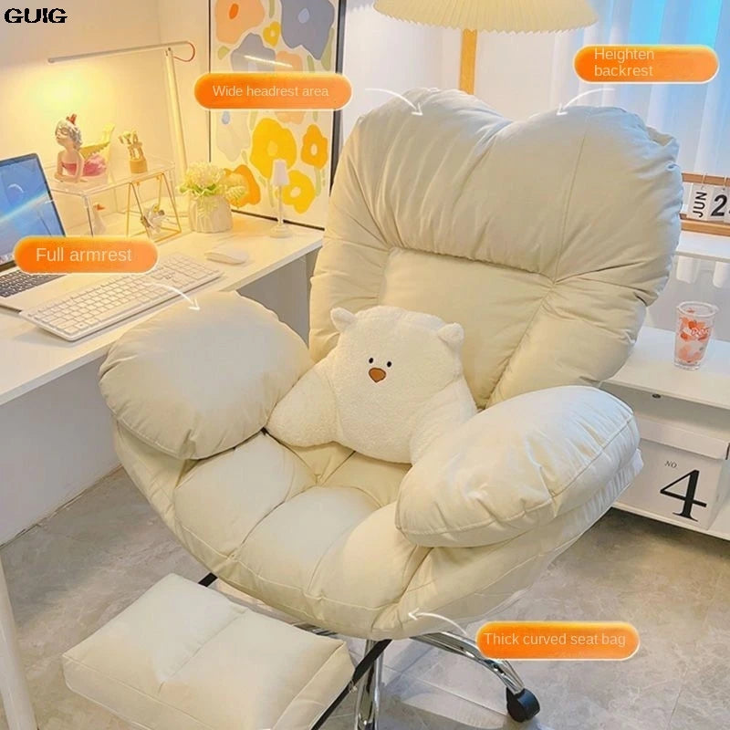 GUIG Lazy Computer Sofa Chair Home Comfortable Sedentary Reclining Table Chair Anchor Chair Live Chair Bedroom Lazy Chair Fotel