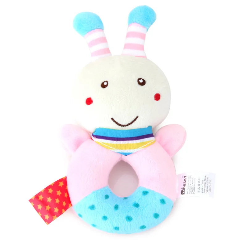 Baby Plush Rattle Cartoon Animals Crib Mobile Bed Bell Toys 0-12 Months Infant Toddler Early Educational Toy for Newborn  Gifts