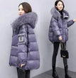 2024 Winter New Warm Down Cotton Jacket With Large Fur collar Hooded Coat Loose Women Thicken Parker Puffer Overcoat Casual wear