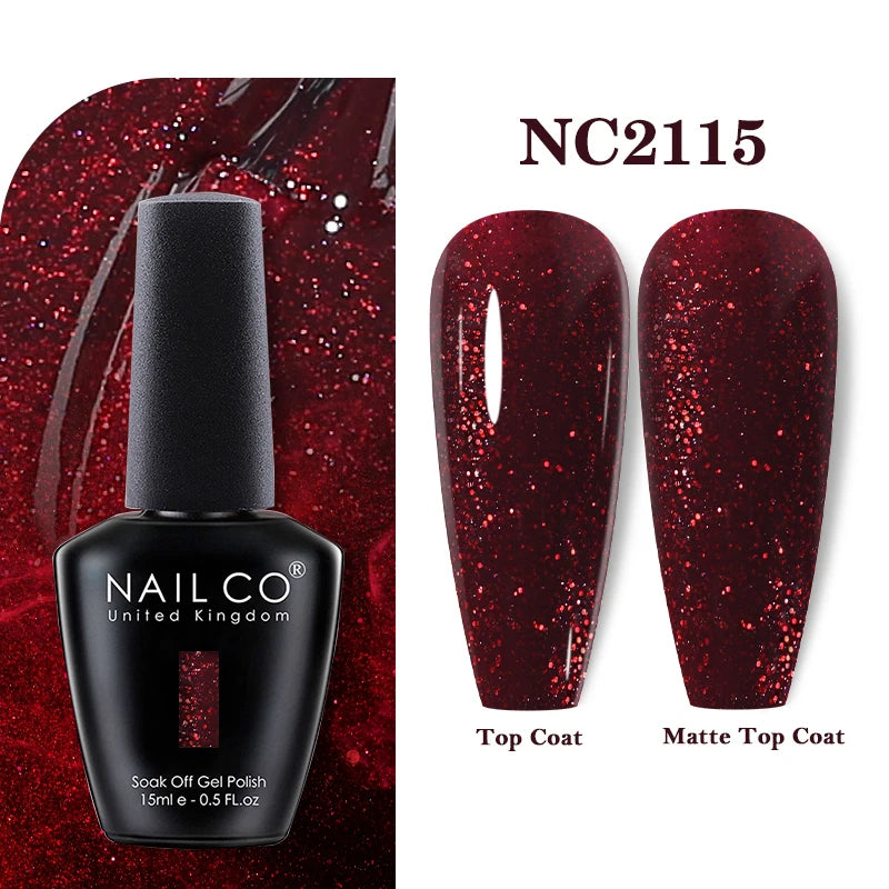 NAILCO 15ml Nail Gel Polish Vernis Semi Permanent UV Varnish Nails Art Manicure Design TOP BASE Hybrid Nail Supplies Nail Glue