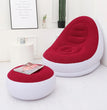 Inflatable Lazy Sofa Chair PVC Flocking Foldable Sofa With Slip-on Lunch Lounge Chair Set