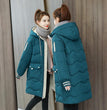 2023 New Women Long Down Cotton Jacket Korean Loose Cotton Coat Winter Thicken Warm Women Parkas Winter Female Hooded Coat