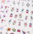 12 PCs Nail Sticker Set Spring Summer Water Decal Nail Art Ink Flowers Leaves Graffiti Slider for Nail Decoration Foils Tattoo