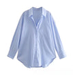 TRAF Women Shirt Multicolour Button Up Shirt Women Summer Long Sleeve Top Female Streetwear Oversize Shirts And Blouses