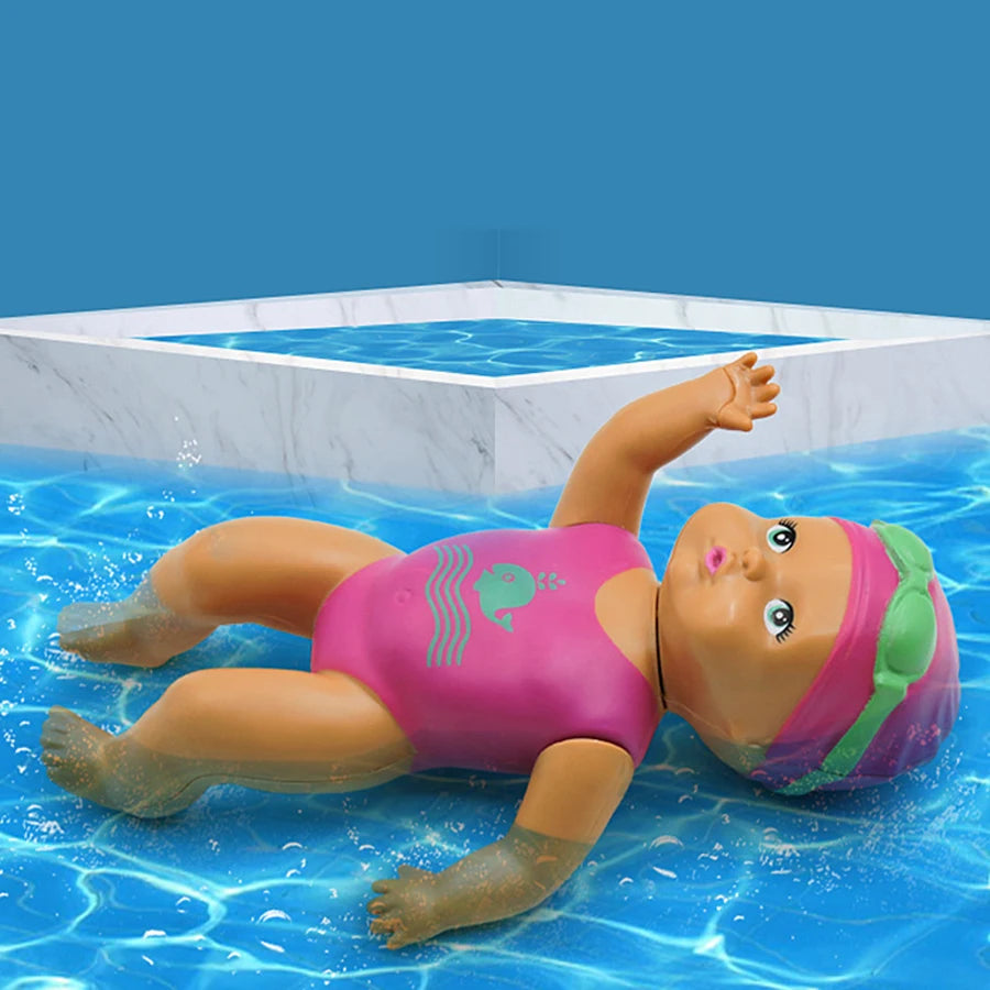 Floating swimming doll children's swimming baby character toy bathtub toy indoor parent-child interactive toy birthday gift