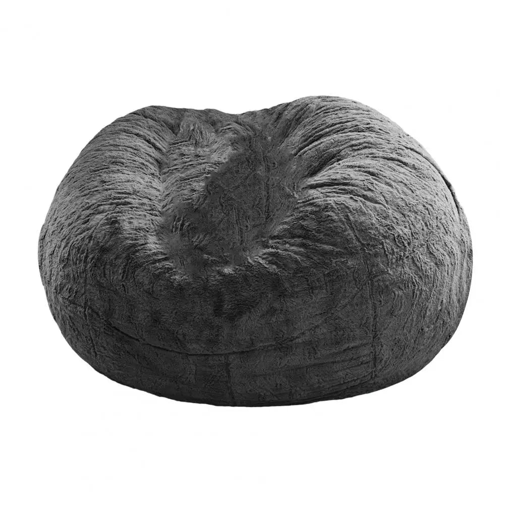 No Stuffed Gray Bean Bag Chair Giant Beanbag Pouf Sofa Bed Puff Futon Room Seat Tatami Relax Lounge Furniture Only Bag Case