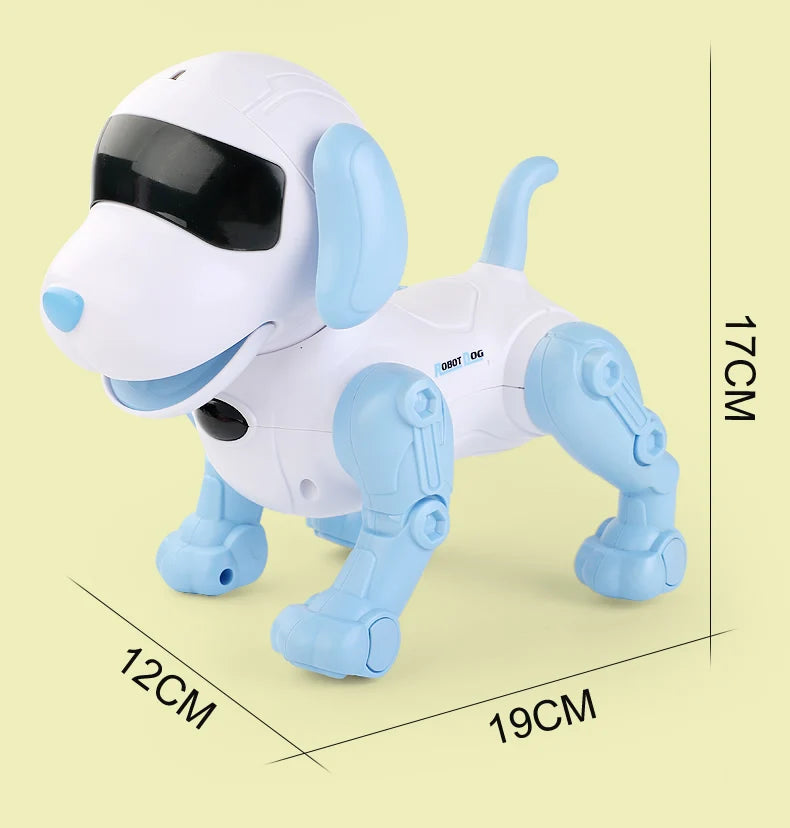 ZWN RC Robot Electronic Stunt Dog Toys Voice Command Programmable Touch-sense With Music Song Robot Dog for Children's Gifts