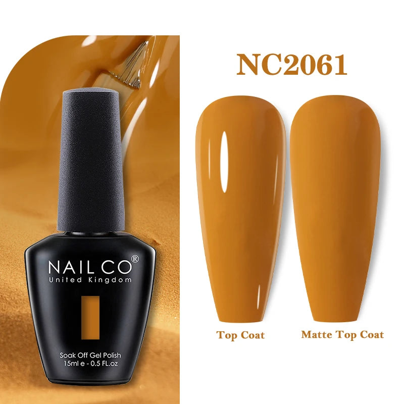 NAILCO 15ml Nail Gel Polish Vernis Semi Permanent UV Varnish Nails Art Manicure Design TOP BASE Hybrid Nail Supplies Nail Glue