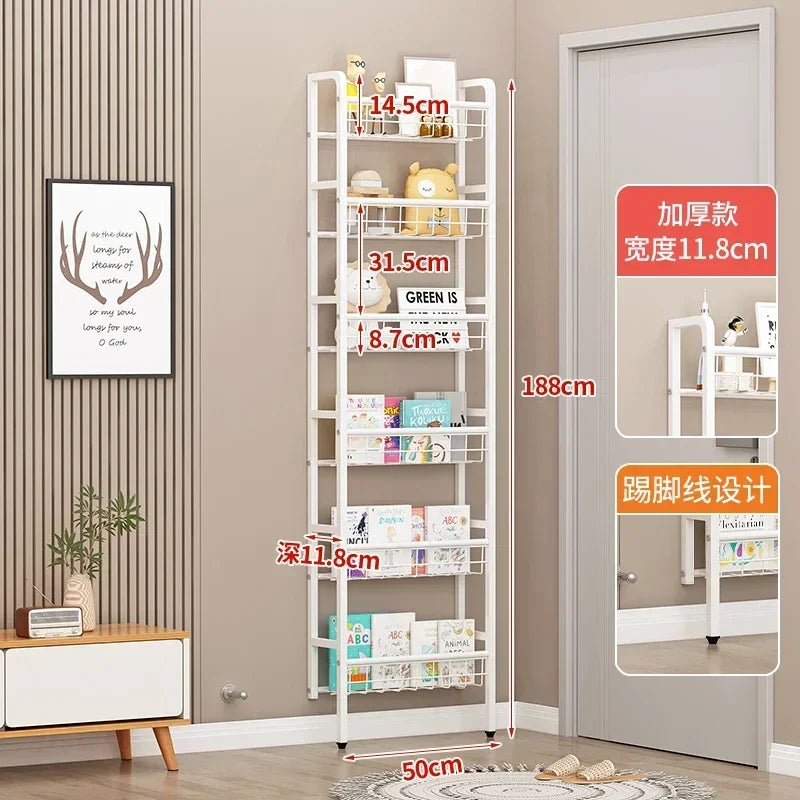 Over The Door Storage Rack Multi Layer Bathroom Load bearing Wall Hanging Shelf Kitchen Condiment Cabinet Door Rear