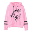 Long Sleeves Sweatshirt Pullover Cool Horse Graphic Casual Tracksuit Women’s Clothing Horse Hoodies High Street Fashion Sweater